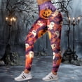 thumbnail image 5 of mgoYE Halloween Pajamas Pants Women Women's Halloween Ankle Length Seasonal Printed Leggings Women Legging Size XXL, 5 of 7