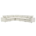 thumbnail image 2 of Modway Commix 6-Piece Upholstered Fabric & Wood Sectional Sofa in Ivory, 2 of 5
