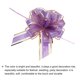 thumbnail image 4 of 10uds 7 Pulgadas Grande Tirar Lazo Regalo Envoltura Lazos Cinta Organza Lavanda Púrpura para Boda Cestas Regalos Navidad Fiesta Unique Bargains, 4 of 6