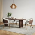 thumbnail image 2 of Reeva Dining Chair with Solid Wood Legs in Walnut and Cream, 2 of 11