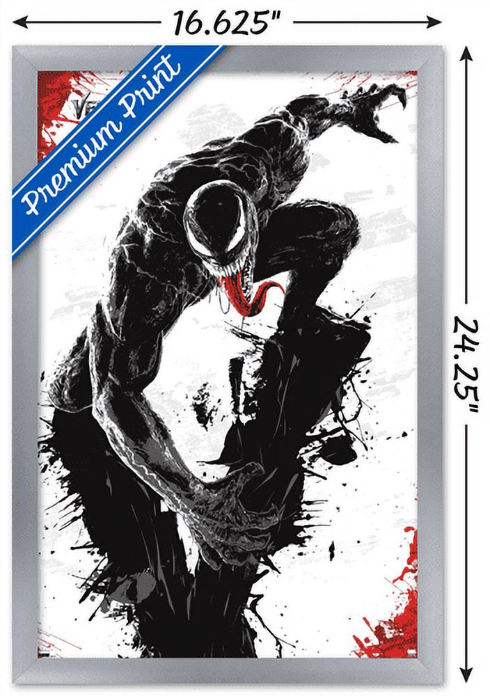 Marvel Venom: Let There be Carnage - V Wall Poster, 14.725" x 22.375", Framed