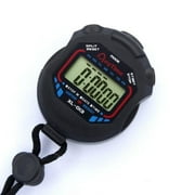 Wanwan Digital Handheld LCD Chronograph Sports Stopwatch Timer Stop Watch with String