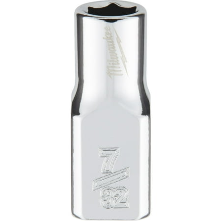 UPC: 0045242565207 | Milwaukee-45-34-9002 1/4 in. Drive 7/32 in. SAE 6-Point Socket