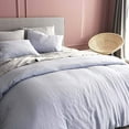 thumbnail image 4 of Sijo Premium Stone Washed 100% French Linen Bed Sheet Set, Small Batch Sourced from Normandy, Breathable and Durable, 3pc Set - 2 Pillowcases, 1 Fitted (Sky, Full - Minimal 3 Piece), 4 of 4
