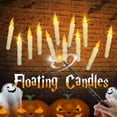 thumbnail image 3 of Velas LED flotantes sin llama, 12/24/36 piezas, con varita mágica remota, decoración de Halloween, boda, fiesta, 3 of 4