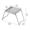 thumbnail image 4 of Hyasfey Folding Outdoor Camping Stove Grill Portable Heavy Duty Stainless Steel Backpacking Cooking Barbecue Picnic Collapsible Campfire Grate Grill Rack, 4 of 6