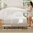 thumbnail image 5 of 7 Pieces Queen Comforter Set Premium Series, Hotel Luxury Soft Bed in a Bag, Goose Down Alternative, Safe for Sensitive Skin Bedding Comforter All Season Medium Warmth, White Wavy Quilted, 5 of 6