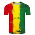 thumbnail image 3 of T-Shirt Imprimé à Col Rond et Manches Courtes pour Hommes pour Célébration Patrimoniale Haut Léger, 3 of 4