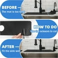 thumbnail image 2 of Faucet Mat for Kitchen Sink Protectors, 24 Inch Long Kitchen Sink Splash Guard Behind Faucet, Cuttable Bathroom Water Splash Guard with Super Absorbent Diatomite Fast Drying, Black, 2 of 16