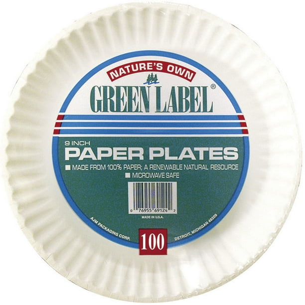 Nature's Own Green Label Paper Plates, 9