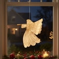 thumbnail image 3 of 11" LED Lighted Gold Shimmer Angel Christmas Tree Topper - Warm Clear Lights, 3 of 3