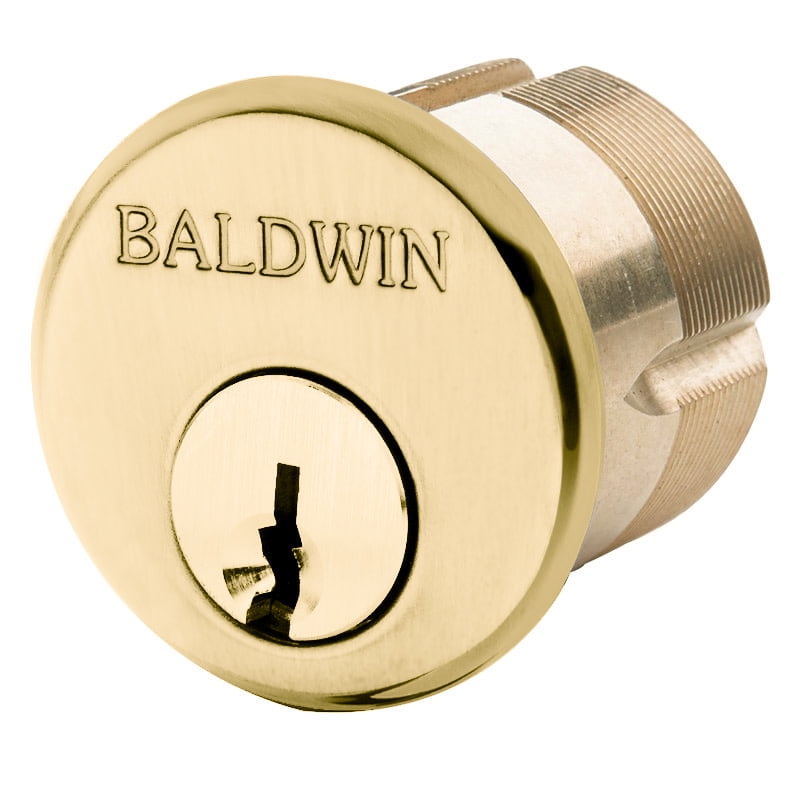 Baldwin 8322003 1.125 in. dia. Mortise Lock Cylinder, Lifetime Brass -  Walmart.com
