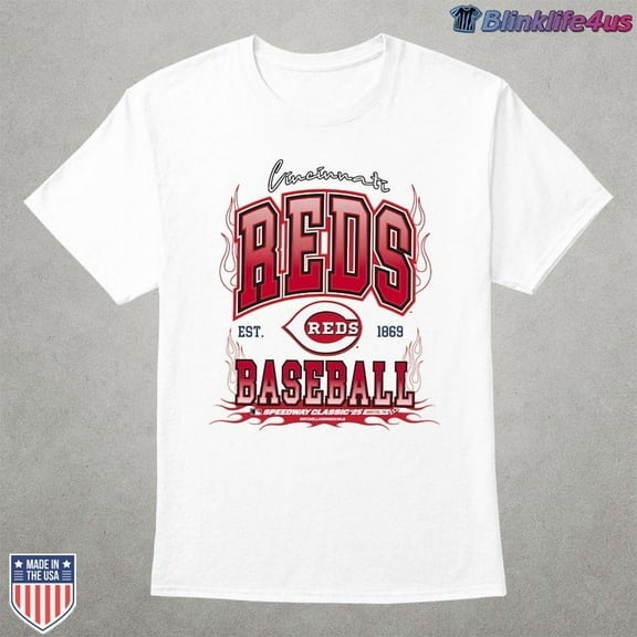 Trending Cincinnati 2025 Speedway Classic Flames Arch T-Shirt