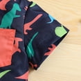 thumbnail image 6 of Franhais Baby Boys Summer 2PCS Pants Suit, Short Sleeve Dinosaur Button-Down Folded Collar Bow Blouse and Plain Drawstring Short Pants, 6 of 8