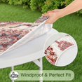 thumbnail image 5 of Charming Floral Round Tablecloth with Elastic Closure, Bohemian Style for Tables Up to 56 Inches, Ideal for Entertaining, 5 of 7