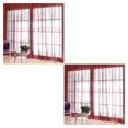 thumbnail image 4 of Wosthever Home Hotel Romantic Window Curtain Living Room Breathable Decor Flocking Accessory Bedroom Drape Soft Furniture Full Vino rojo 2piezas Wosthever CBP165988, 4 of 5