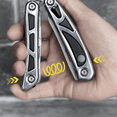 thumbnail image 6 of TOVIA 12 in 1 Multitool Pliers 5CR15Mo Folding Knife Multi Cable Wire Cutter Stripper Camping Hunting Multitool with Carabiner, 6 of 7