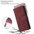 thumbnail image 2 of Allytech 2 in 1 Wallet Case for Samsung Galaxy A16 5G, Luxury PU Leather Zipper Wallet Kickstand Cover with Card Slots & Lanyard & Photo Pocket, Magnetic Buttons Buckle Shockproof Case - Winered, 2 of 9