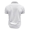 thumbnail image 4 of Blusa de Manga Corta de los Hombres Botones de Color Sólido Al Aire Libre Transpirable Cuello de Vuelta, Sudadera Suelta Casual para Diario, 4 of 8