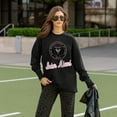 thumbnail image 4 of Women's Gameday Couture  Black Inter Miami CF Oversized Long Sleeve T-Shirt, 4 of 5