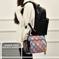 thumbnail image 6 of FORMRS Student Insulated Lunch Bag with Shoulder Strap Reusable Cooler Box for School, Pink Shimmering Pattern, 6 of 9