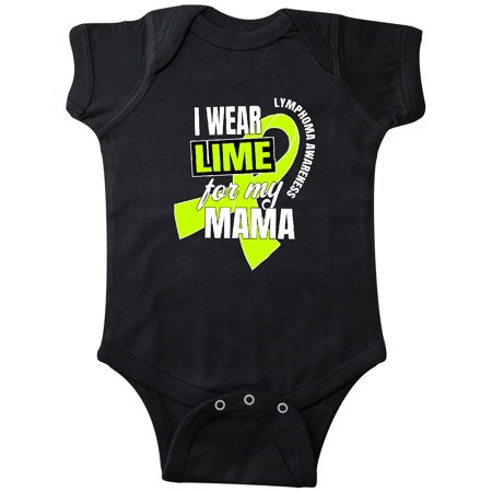 

Inktastic I Wear Lime For My Mama Lymphoma Awareness Gift Baby Boy or Baby Girl Bodysuit