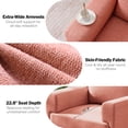 thumbnail image 5 of JULY'S SONG Accent Chair, Linen Fabric Comfy Upholstered Living Room Chairs, 37.8" Wide Mid Century Oversized Chair, Modern Arm Chair for Bedroom, Blush, 5 of 12