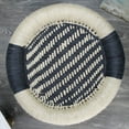thumbnail image 5 of Natural Geo Moray Decorative Handwoven Jute Stool in Black Striped (Set of 2), 5 of 5