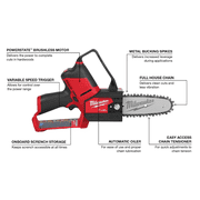 Milwaukee Tool M12 FUEL HATCHET 6” Pruning Saw Kit