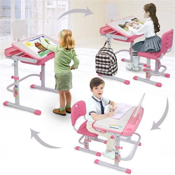 Uenjoy Multifunctional Children S Desk And Chair Set Adjustable
