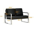 thumbnail image 4 of Apeaka Love Seat Mini Couch Small Sofa Settee Loveseat Bench for Living Room, Faux Leather, 4 of 6