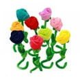 thumbnail image 2 of Plush Flower Bendable Stems Colorful Flowers Plush Toy Durable Plush Rose Flower Toy Plushie Gift for Kids Baby Girl Toddlers 12", 2 of 8