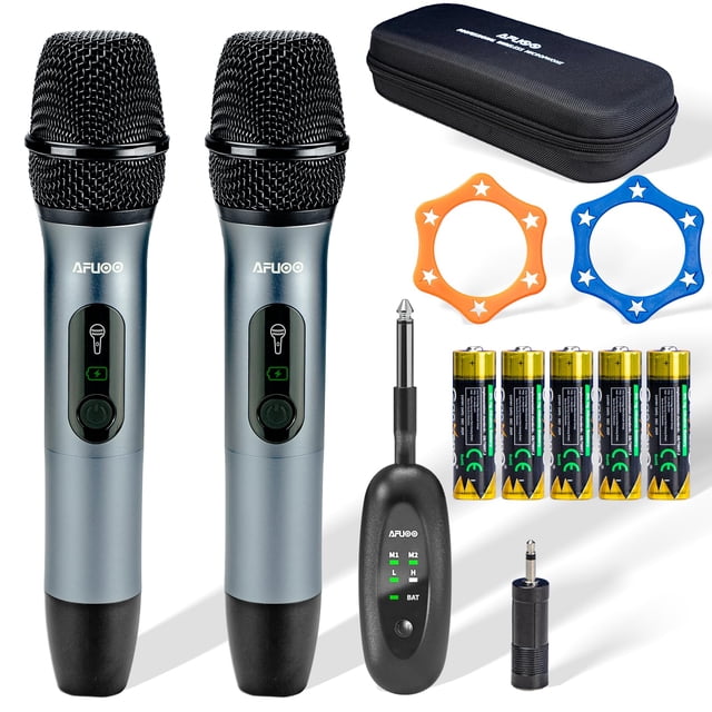 Set de micrófonos inalámbricos AFUOO W60 Pro 2.4 GHz Dual-Mic 60 m