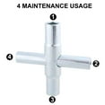thumbnail image 6 of ROCKROK 4 Way Sillcock Key Steel Water Key with 4 Way Utility Meter Key Faucet, 6 of 7