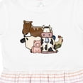 thumbnail image 4 of Inktastic Cute Horse, Sheep, Cow, Pig, and Rooster Farm Animals Girls Toddler Dress, 4 of 5