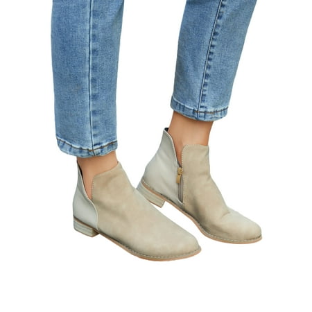 

Difumos Fashion Ankle Boots Low Heeled Booties for Women