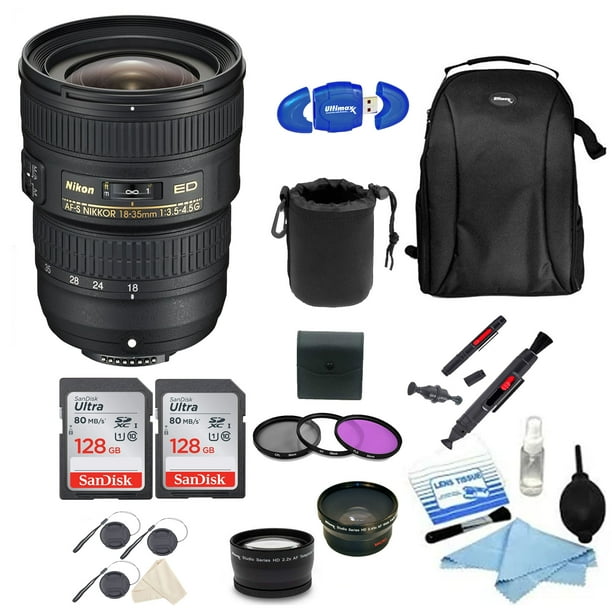 Nikon AF-S NIKKOR 18-35mm f/3.5-4.5G ED Deluxe Bundle - Walmart.com