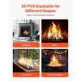 thumbnail image 3 of Ceramic Fire Pebble Stones, 2-3 inch 30 Pcs Lava Rocks, Reusable Fire Pit Stones Indoor and Outdoor Use, Decorative Firepit Stone for Propane/Gas Fireplace, Stove, Courtyard, Camping, 3 of 6
