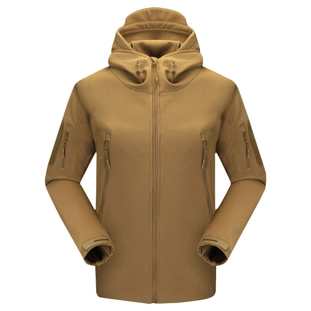 LOVZFMLL Jackets for Men's Winter Solid Color With Zippered Pockets And Long Sleeved Hooded Casual Jacket