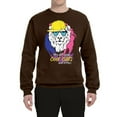 thumbnail image 2 of Funny Lion Tiger King Hey All You Cool Cats and Kittens | Mens Animal Lover Crewneck Graphic Sweatshirt, Brown, Small, 2 of 3