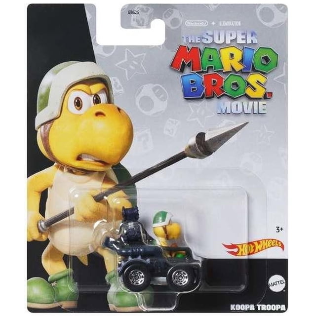 Coche de juguete Hot Wheels Super Mario Movie Koopa Troopa a escala 1:64