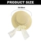 thumbnail image 2 of Sombrero de mujer con circunferencia de 56-58 cm, sombrero de paja de ala ancha y parte superior plana, sombrero de playa con protección solar y lazo de malla para exteriores, 2 of 5