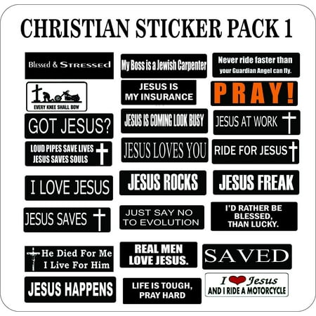- Christian Decal Pack, Christian Helmet Stickers, Christian Hardhat Stickers, 24 Pack