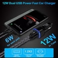 thumbnail image 3 of RIHJIN-Car Charger iPhone, 5Pack 2.4A 12V USB Adapter Car Cigarette Lighter USB Charger Car Plug for iPhone 17 16e 16 15 14 13 12 11 SE XR XS X 8 7 6,Samsung Galaxy S25 S24 S23 S22 S21 S10 S9,Android, 3 of 3