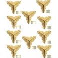 thumbnail image 2 of Corner Brackets for Furniture Decorative, Special Corner Protectors Combining Ancient and Modern Styles, For Home And Office Use (Set of 10, Gold-Gold Brass Look), 2 of 5