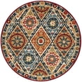 thumbnail image 5 of Unique Loom Outdoor Modern Collection Area Rug - Aura (4' 1" Round Multi/Brown), 5 of 9