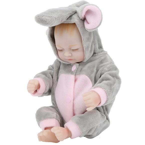 Muñeca de juguetes de baño con ojos cerrados, mini muñeca bebé muñeca realista muñeca de silicona hecha a mano por expertos