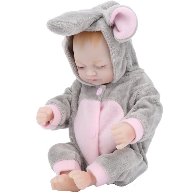 Muñeca de juguetes de baño con ojos cerrados, mini muñeca bebé muñeca realista muñeca de silicona hecha a mano por expertos