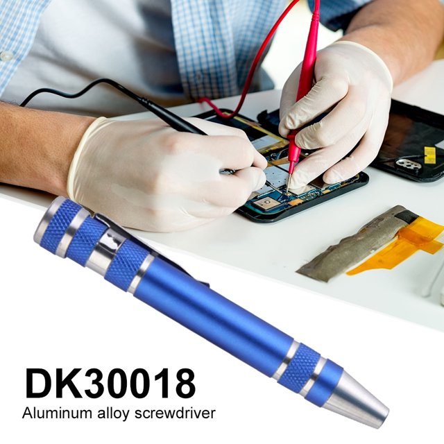 Kit de Herramientas de Reparación Likrtyny Destornillador de Pluma de Precisión 8 en 1 Azul