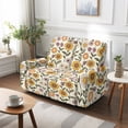 thumbnail image 7 of TSOVTHRID Daisy Floral Print Reclining Loveseat Cover Stretch Love Seat Couch Covers with Elastic Bottom 6 Pieces Washable Reclining Loveseat Slipcover for Pets, 7 of 7